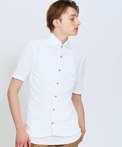 ABAHOUSE / アバハウス シャツ・ブラウス | COOL MAX カットピケ半袖シャツ