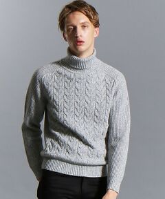 LANEROSSI RIB×CROSSKNITタートルネックニット