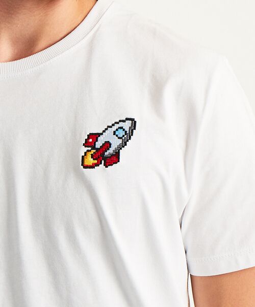 セール】 【BRICKTOWN】ワンポイントTシャツ(SPACESHIP) （Tシャツ