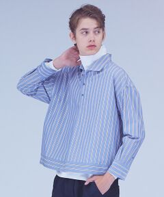 ABAHOUSE / アバハウス シャツ・ブラウス | ストライプショートシャツ