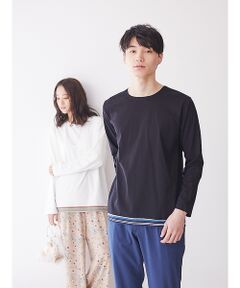 圧着クルー ライントリム ロングスリーブTシャツ