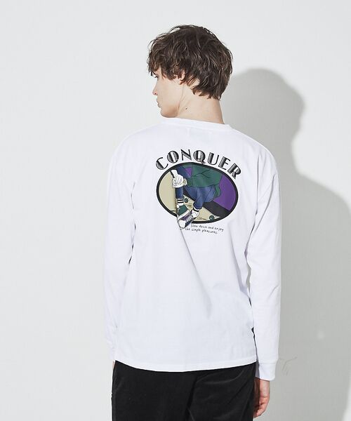 Myself Abahouse レトロイラストプリント ロングスリーブtシャツ Tシャツ Abahouse アバハウス ファッション通販 タカシマヤファッションスクエア