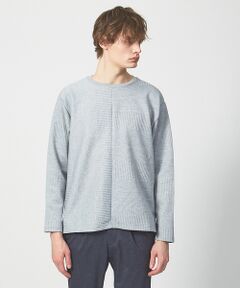 ジャガード切り替え クルーネック カットソー