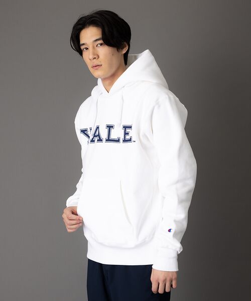 セール】 【Champion】YALE ロゴ リバースウィーブ フーデッド