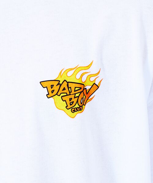 ABAHOUSE / アバハウス Tシャツ | 【BADBOY / バッドボーイ】BADBOYCLUB ファイヤーパターン ロゴ | 詳細4
