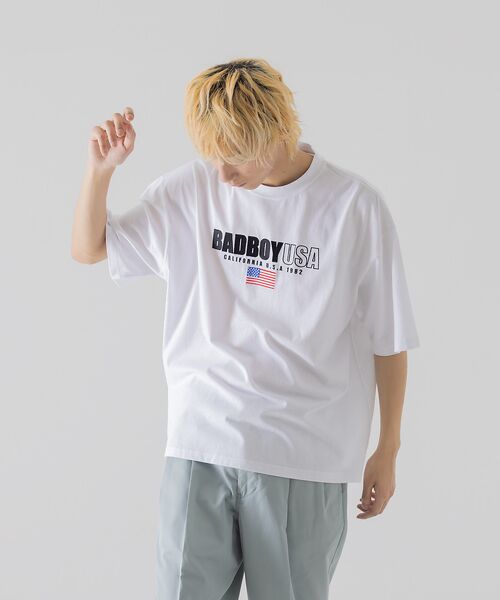 ABAHOUSE / アバハウス Tシャツ | 【BADBOY / バッドボーイ】USA ロゴ パロディ Tシャツ | 詳細10