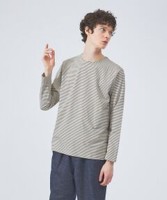 【ノンストレス】定番 / COTTON LYCRA 圧着 クルーネック 長袖 T