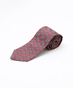 【IMPORT FABRIC TIE】シルク ジオメトリック小紋 ネクタイ