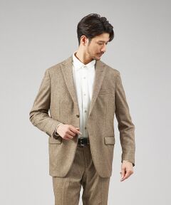 【セットアップ対応/FLEX JACKET】オーロラツイード ストレッチ ジャケ