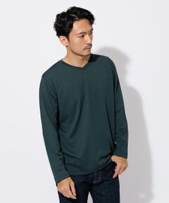 リンクス ジャガード Vネック 長袖Tシャツ