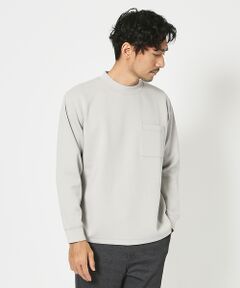 シルキー モックネック 長袖 Tシャツ