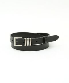 OILED LEATHER BLACK NARROW BELT