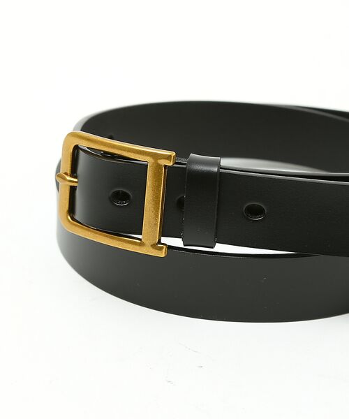 ABAHOUSE / アバハウス ベルト・サスペンダー | OILED LEATHER BLACK NARROW BELT | 詳細2