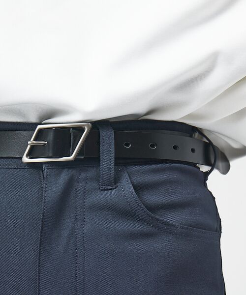 ABAHOUSE / アバハウス ベルト・サスペンダー | OILED LEATHER BLACK NARROW BELT | 詳細16