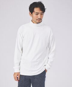 起毛 スムース モックネック 長袖 Ｔシャツ