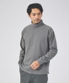 起毛 スムース モックネック 長袖 Ｔシャツ