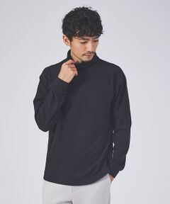 起毛 スムース モックネック 長袖 Ｔシャツ