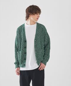 ABAHOUSE / アバハウス カーディガン・ボレロ | 【透かし編み】スラブ ニットカーディガン