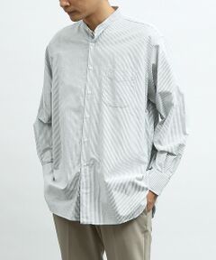 【Individualized shirts】別注 / ストライプ バンドカラー