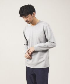 【Vネック】ポンチ 長袖 Tシャツ