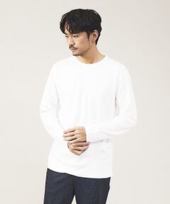 【クルーネック】ポンチ 長袖 Tシャツ