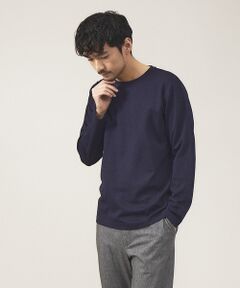 ABAHOUSE / アバハウス Tシャツ | 【クルーネック】ポンチ 長袖 Tシャツ