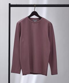 【クルーネック】ポンチ 長袖 Tシャツ