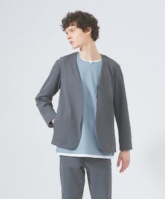 ABAHOUSE / アバハウス ノーカラージャケット | 【セットアップ対応】ハンティング ノーカラー カーディガン/ジャケット