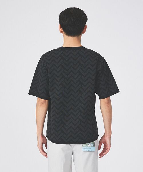 ABAHOUSE / アバハウス Tシャツ | 【アンサンブル対応】幾何学模様 半袖 ニット Tシャツ | 詳細15