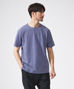 【ノンストレス】定番 / COTTON LYCRA 圧着 クルーネック 半袖 T