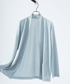 ABAHOUSE / アバハウス カーディガン・ボレロ | 【定番/シアー素材】ストレッチ カノコ ワンボタン カーディガン