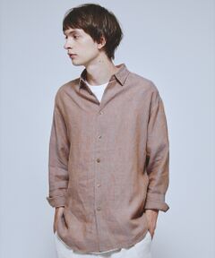 【LUXE Linen Solaro】長袖 リネンシャツ