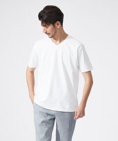 【Vネック】ストレッチ ポンチ 半袖Tシャツ