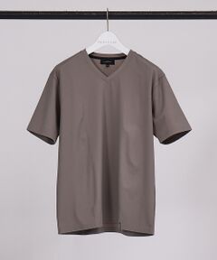 ABAHOUSE / アバハウス Tシャツ | 【Vネック】ストレッチ ポンチ 半袖Tシャツ