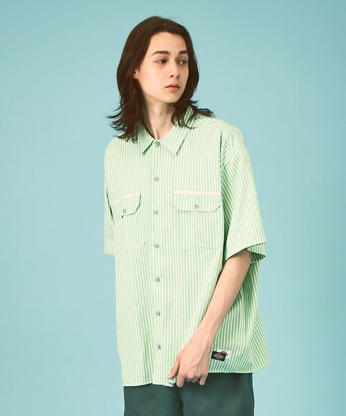 【Dickies / ディッキーズ】SHORT SLLEEVE STRIPE　W