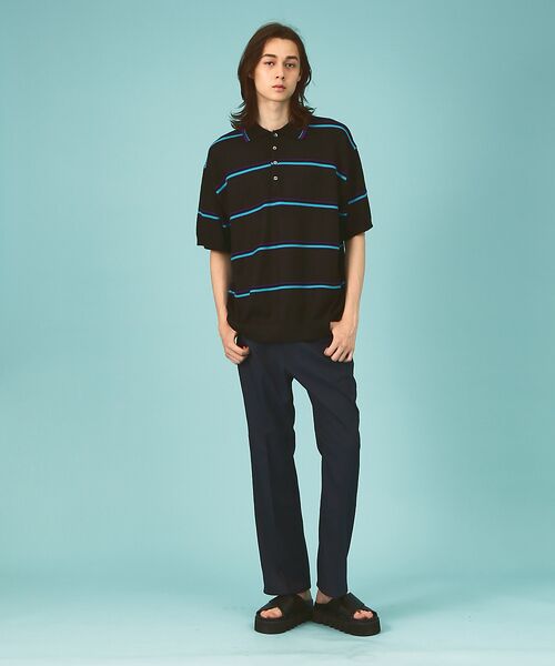 TOWNCRAFT / タウンクラフト BOUCLE BORDER POLO/ニ （ポロシャツ