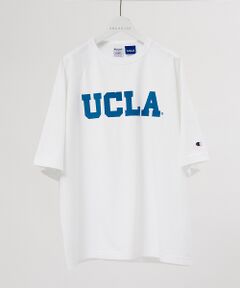 【Champion】フロッキープリント カレッジロゴ Tシャツ