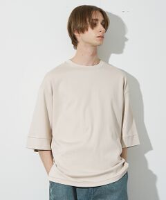 ABAHOUSE / アバハウス Tシャツ | 【定番】ドロップショルダー 五分袖 メローロック Tシャツ