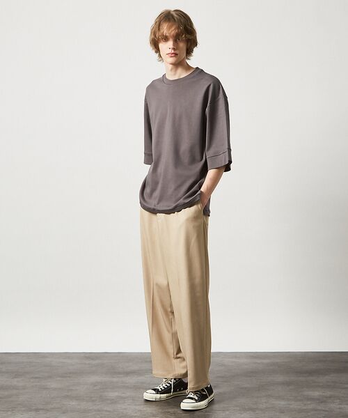 ABAHOUSE / アバハウス Tシャツ | 【定番】ドロップショルダー 五分袖 メローロック Tシャツ | 詳細19