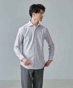 【FLEX SHIRTS】マルチストレッチ シャンブレー ストライプ シャツ