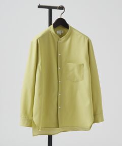 ABAHOUSE / アバハウス シャツ・ブラウス | 【変形襟】定番/シャンブレーツイル カラーレス シャツ / バンドカラーシャツ