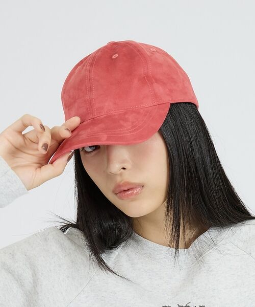ABAHOUSE / アバハウス ハット | 【RUBEN/ルーベン】FAKE SUEDE CAP/フェイクスエードキャップ/（ピンク）