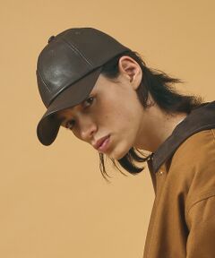 【RUBEN/ルーベン】FAKE LEATHER CAP/フェイクレザーキャップ