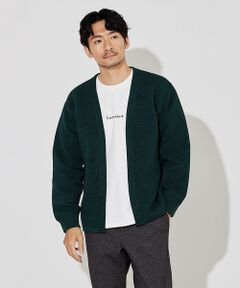 ABAHOUSE / アバハウス カーディガン・ボレロ | 【ウォッシャブル】リップルボーダー ボタンレス ニット カーディガン