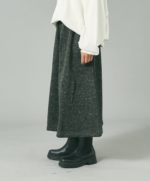 ABAHOUSE / アバハウス ロング・マキシ丈スカート | 【JEMORGAN/ジェーイーモーガン】ニット フリース フレアスカート/ JC | 詳細10