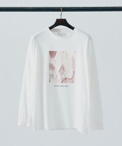 【AH ABAHOUSE】アートタッチ プリント 長袖Tシャツ