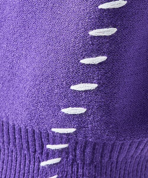 ABAHOUSE / アバハウス ニット・セーター | 【AH ABAHOUSE】ハンドステッチ プルオーバー ニット | 詳細15