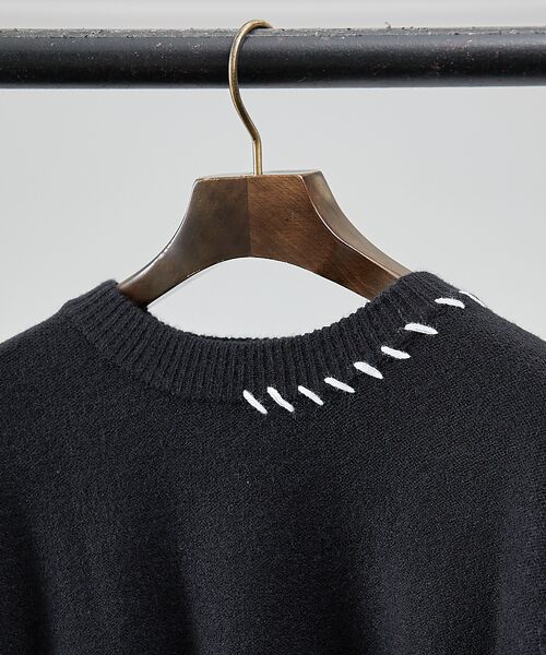ABAHOUSE / アバハウス ニット・セーター | 【AH ABAHOUSE】ハンドステッチ プルオーバー ニット | 詳細17