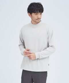 【ふわふわ・もちもち】裏シャギー モックネック 長袖Tシャツ