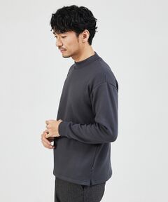 【ふわふわ・もちもち】裏シャギー モックネック 長袖Tシャツ